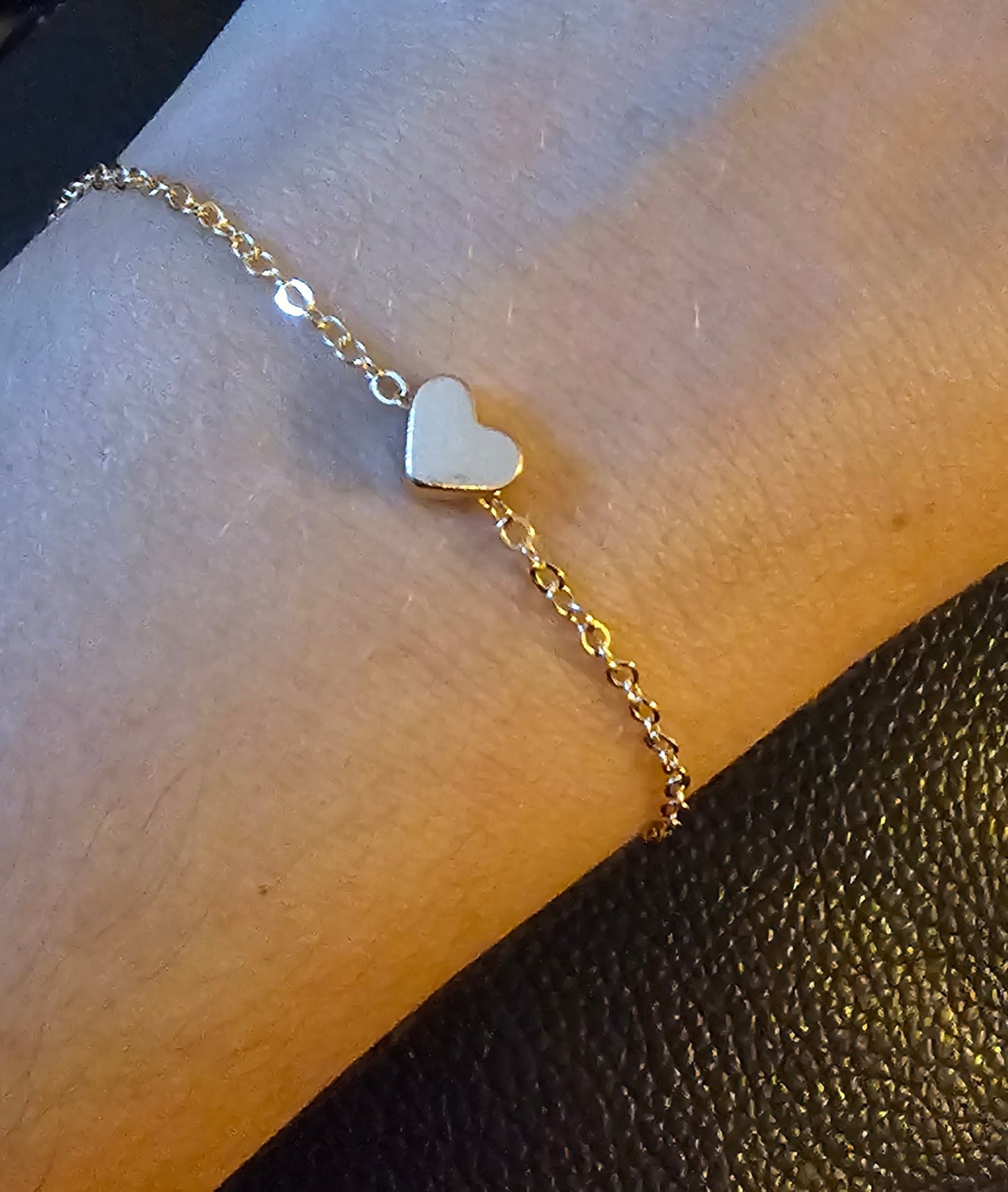 Gold heart bracelet