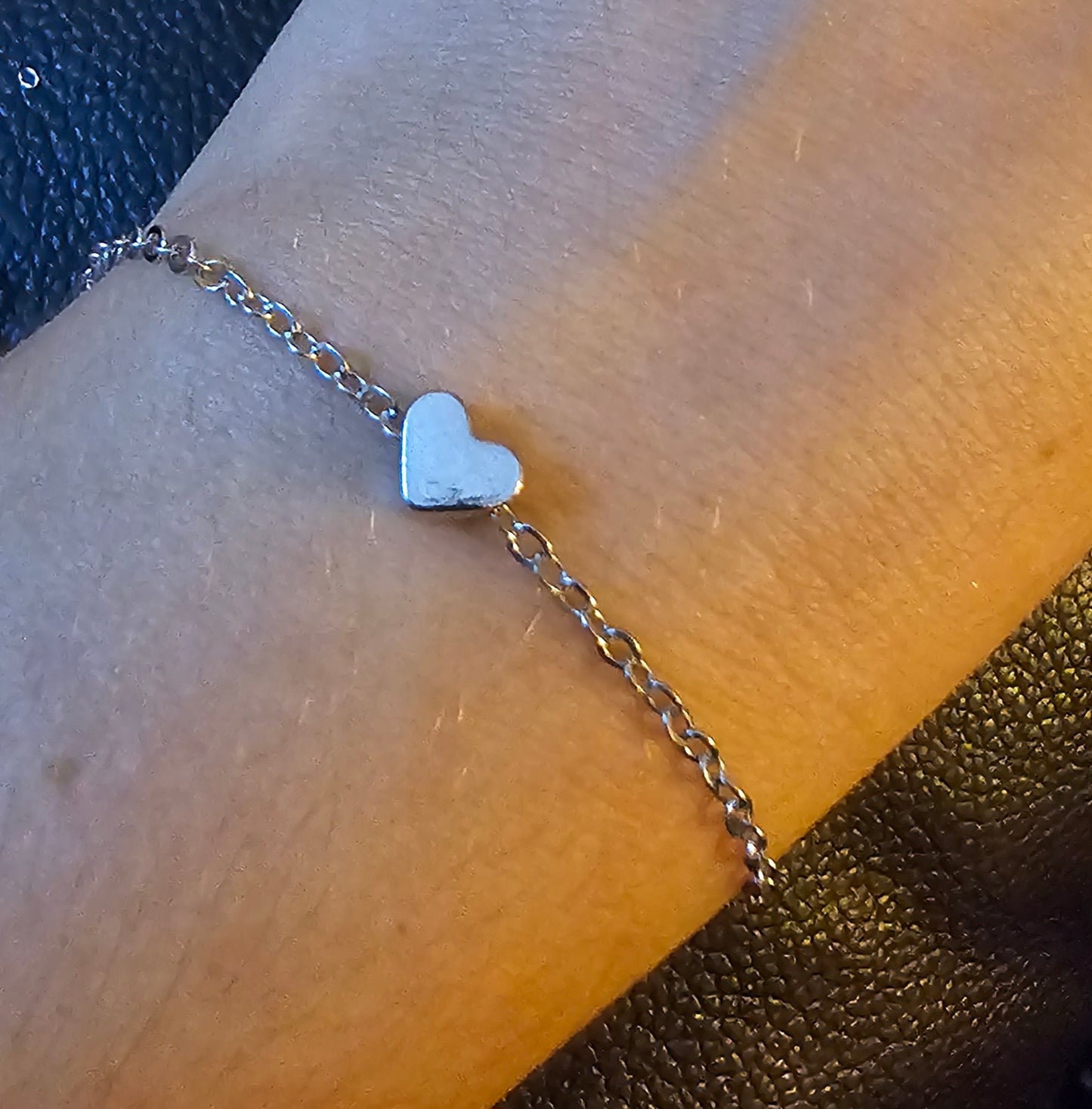 Silver heart bracelet