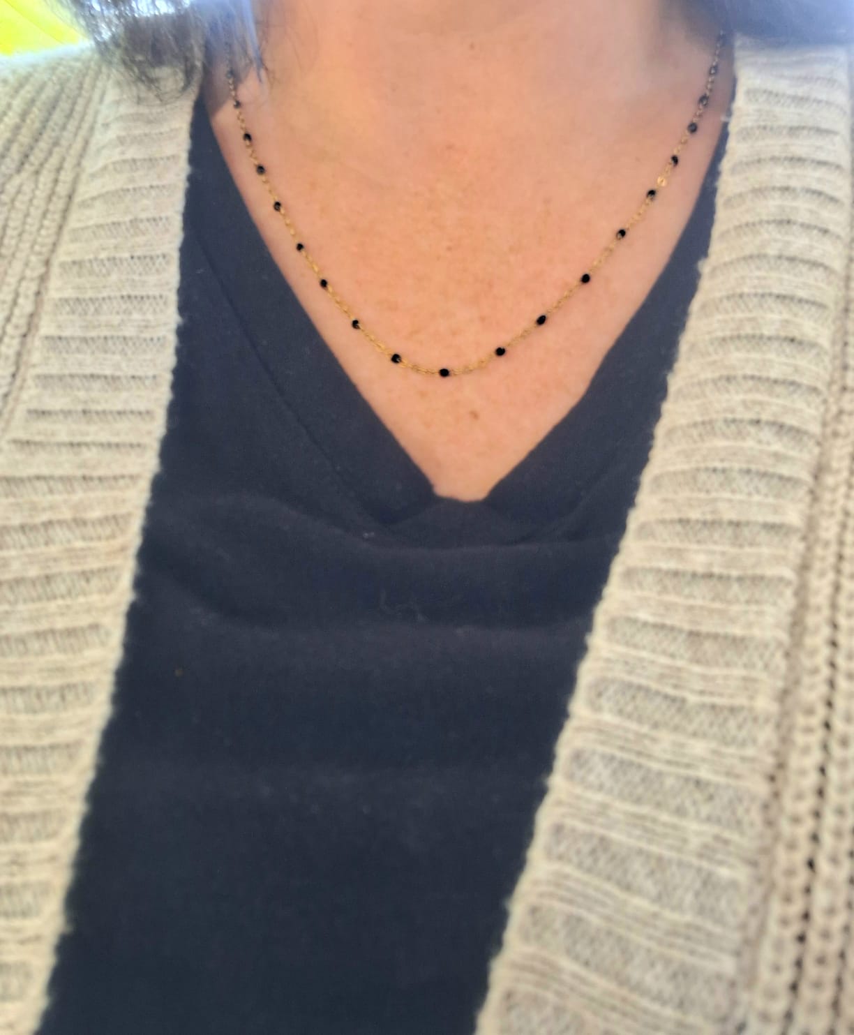 Black and Gold Wrap Bracelet