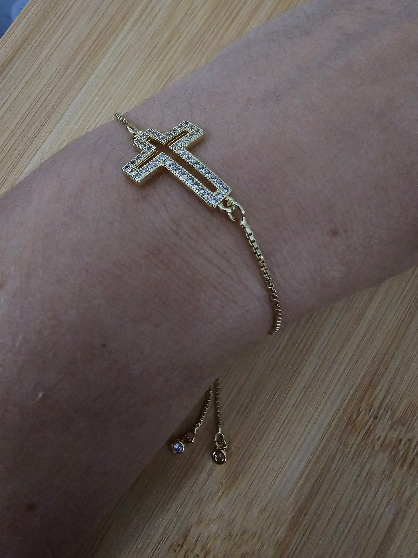 Gold Cross Bracelet