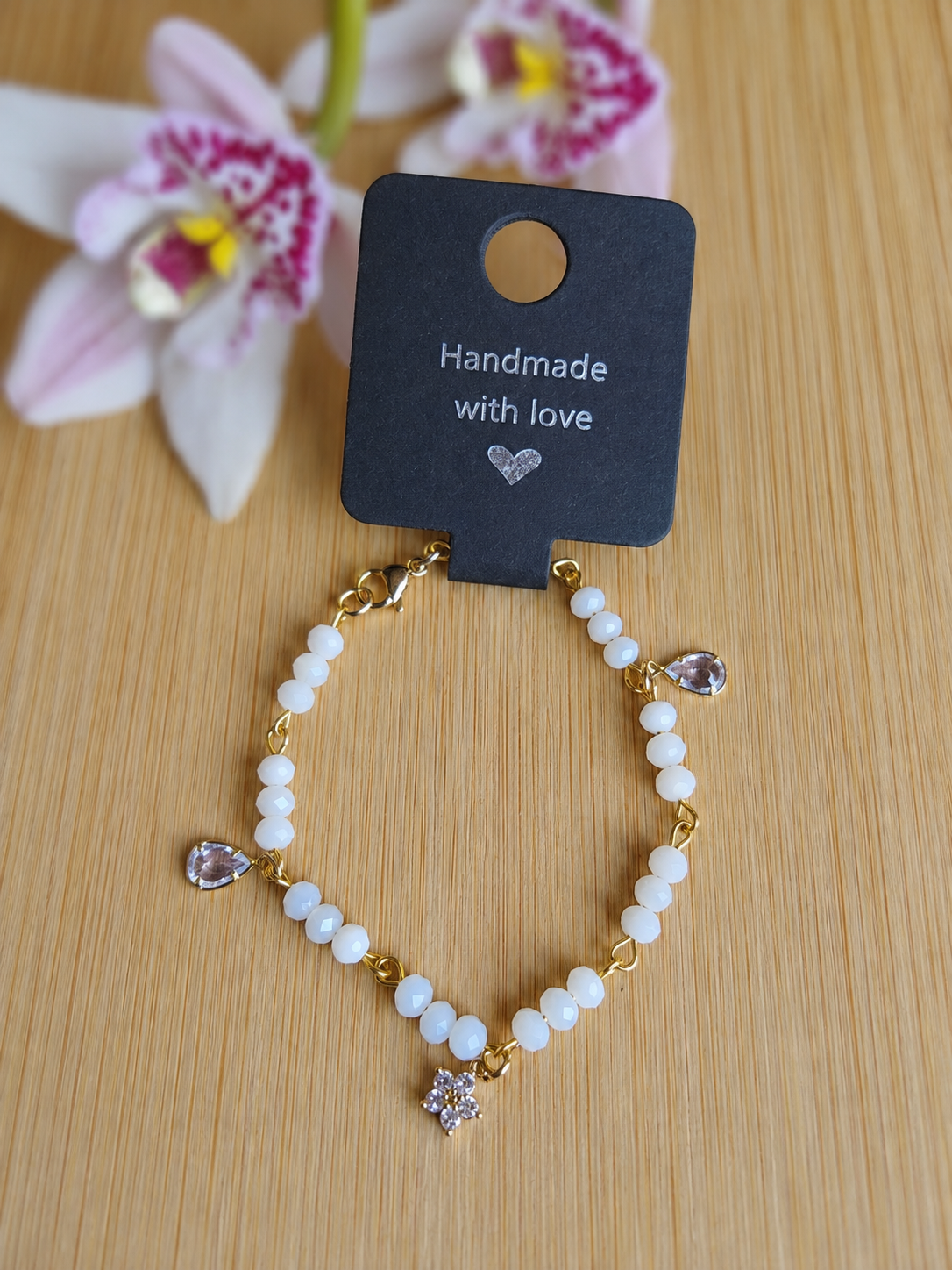 White and Gold Bracelet