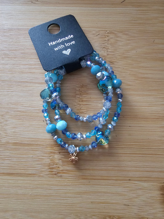 Beautiful blue wrap bracelet
