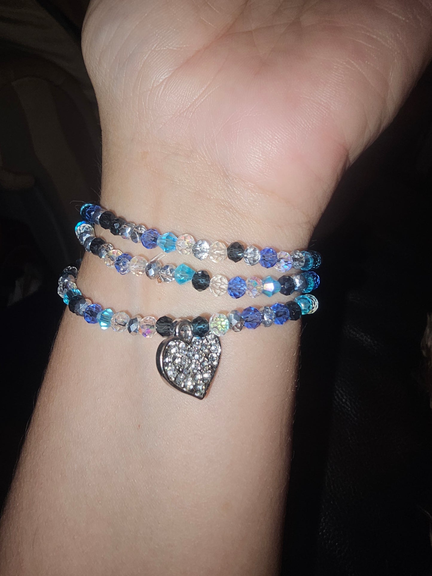 Blue wrap bracelet