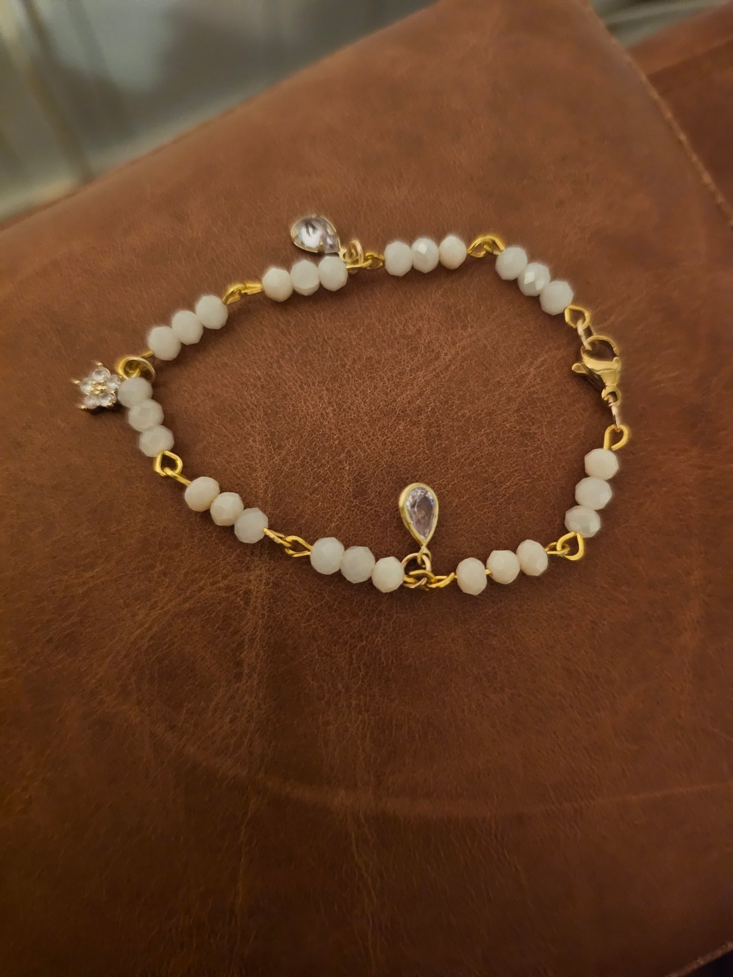 White and Gold Bracelet