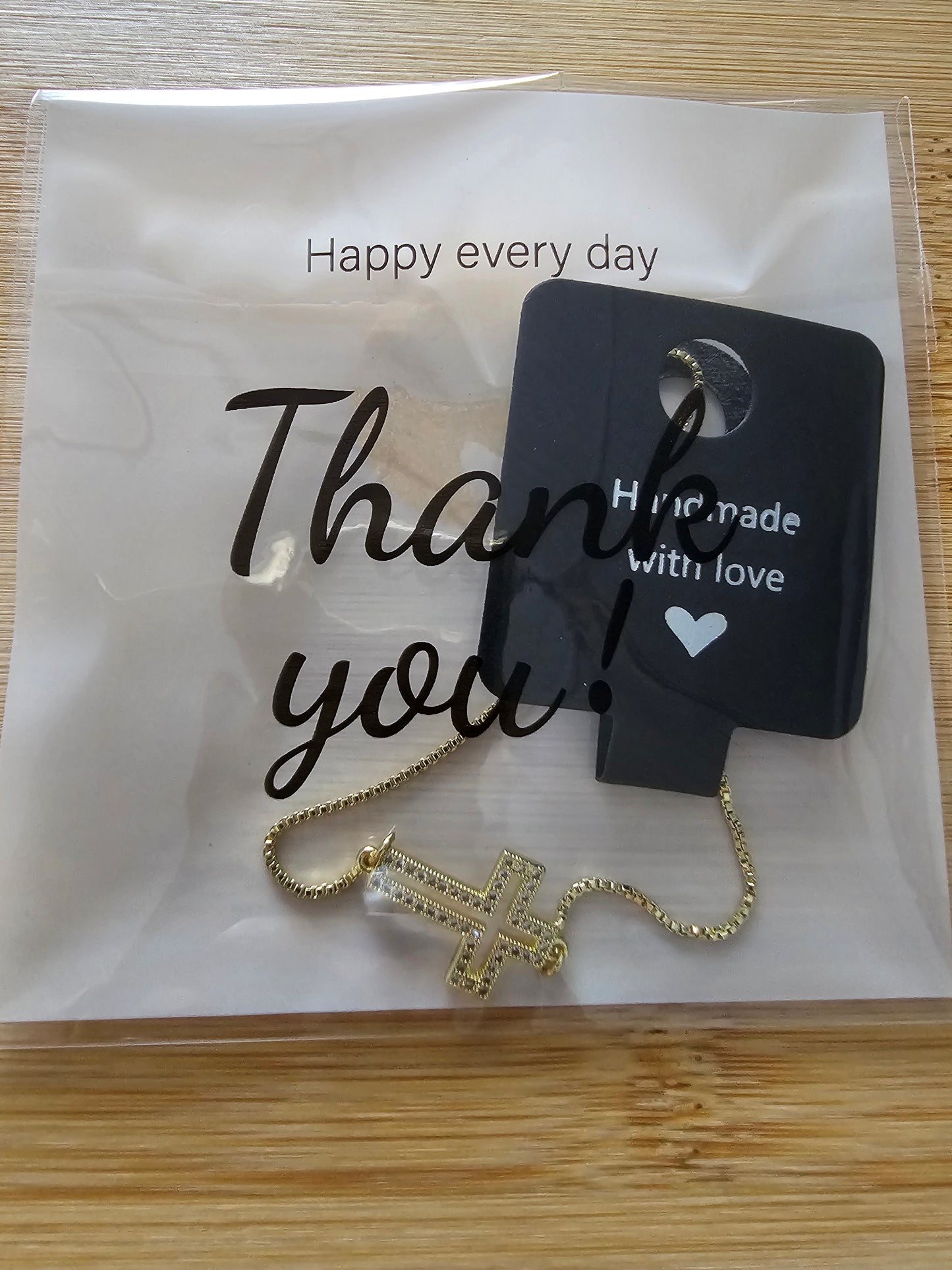 Gold Cross Bracelet