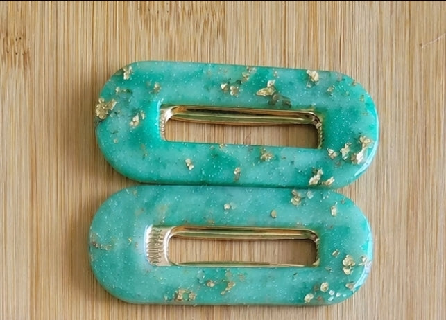 Green Hair Clips