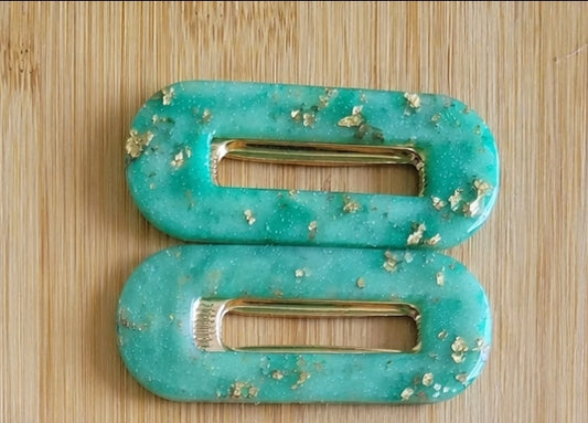 Green Hair Clips