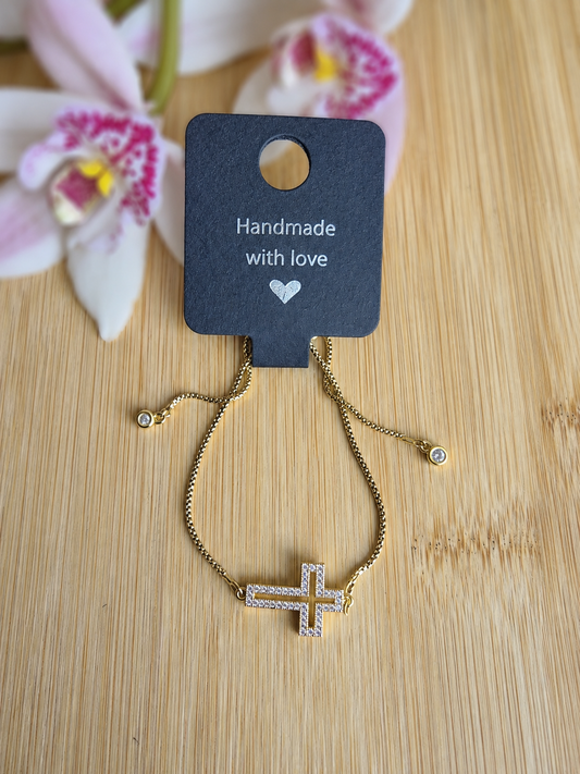 Gold Cross Bracelet