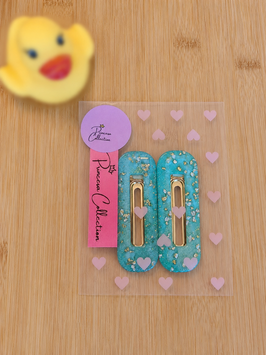 Green Hair Clips