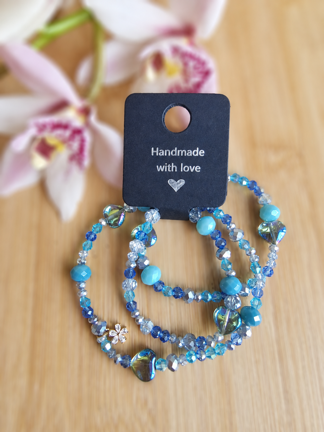 Beautiful blue wrap bracelet