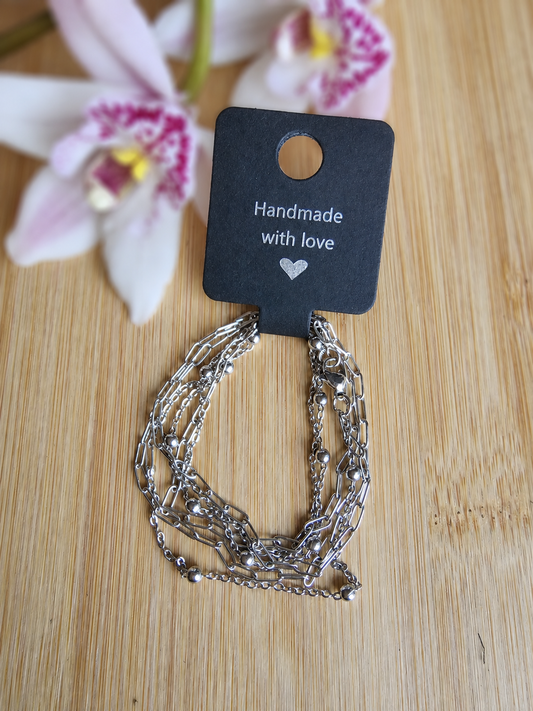 Silver multi bracelet